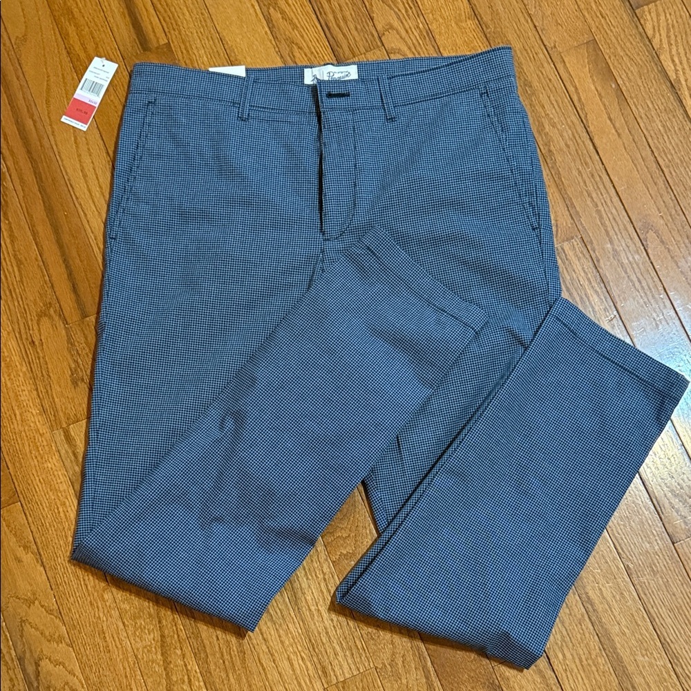 NWT Penguin Men's Blue Patterned Pants 32x32